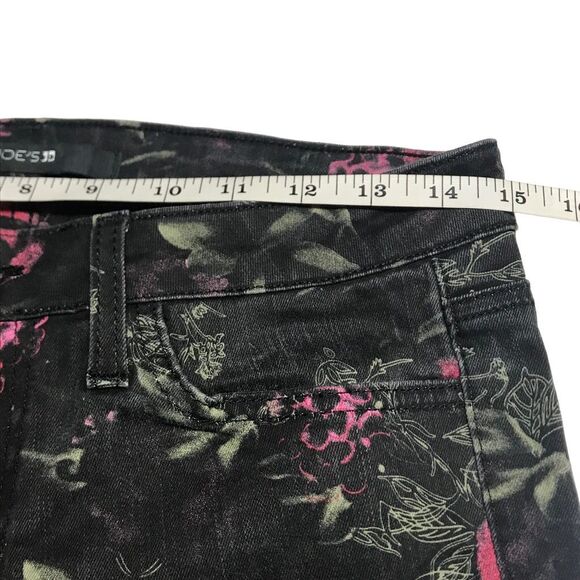Joes Jeans Black and Pink Floral Skinny Jeans N0300 - Picture 6 of 9
